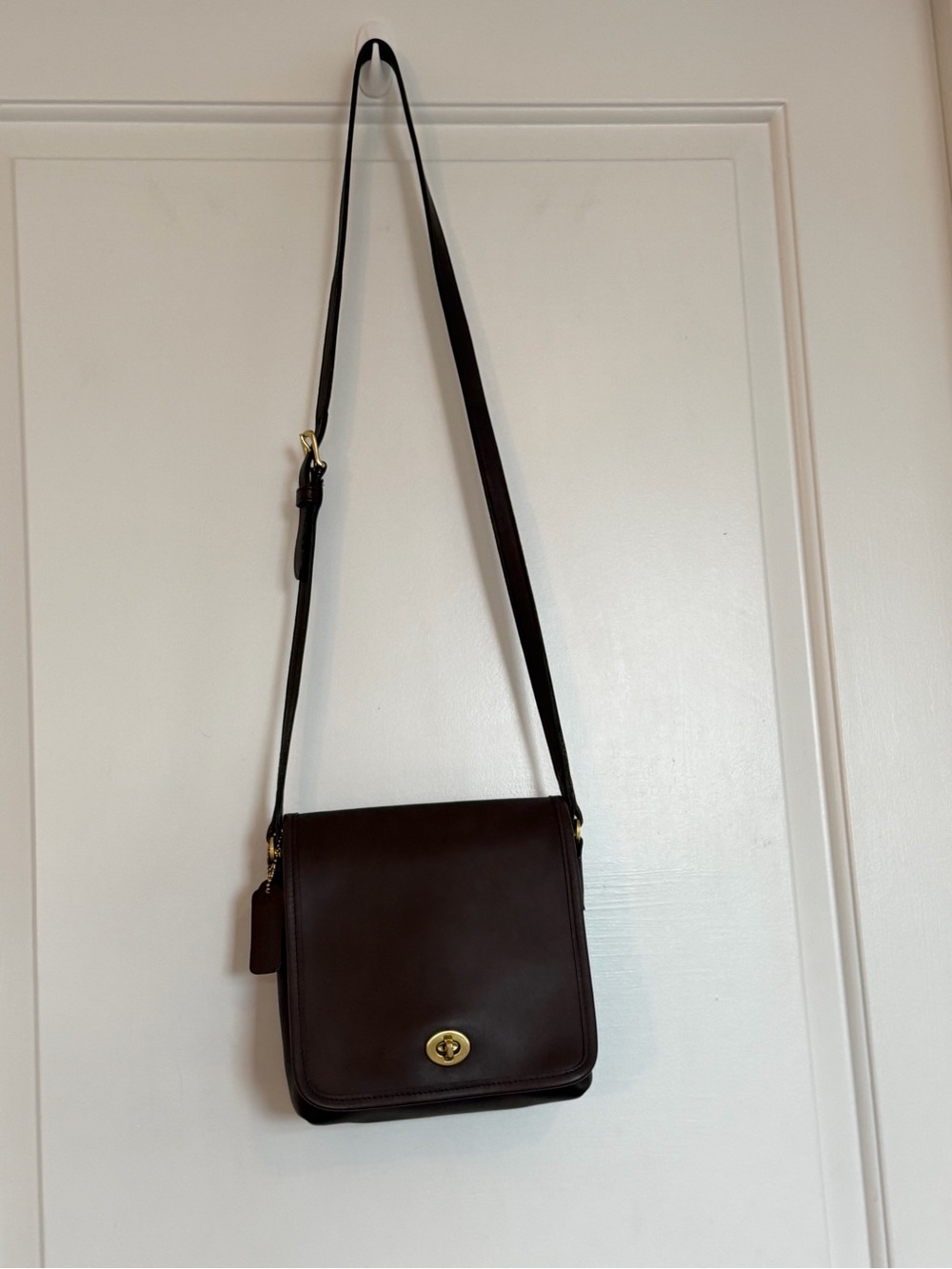 Coach Vintage Companion Flap Costa Rica Leather Crossbody Bag Mahogany EUC - Picture 3 of 14